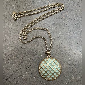 Kiam Family Large Lattice Pendant Necklace
